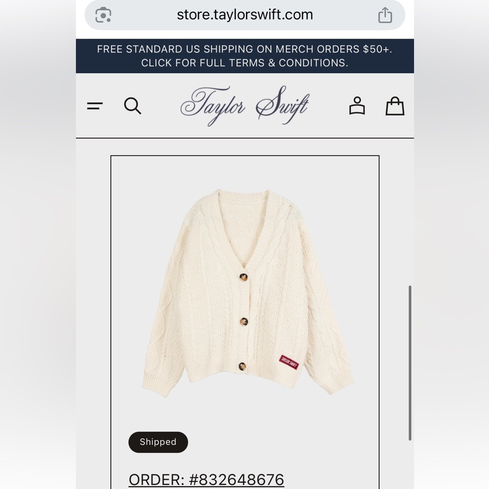 AUTHENTIC Red Taylor’s Version Cardigan limited edition collectors item - Picture 2 of 11